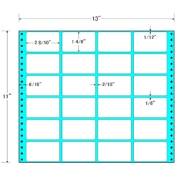 東洋印刷 MT13K [タックフォームラベル 13x11インチ 24面 500折]