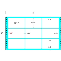 東洋印刷 MT15F [タックフォームラベル 15x9インチ 9面 500折]