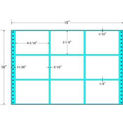 東洋印刷 MT15Y [タックフォームラベル 15x10インチ 9面 500折]