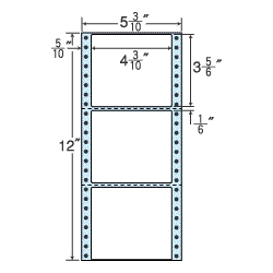 東洋印刷 MT5D [タックフォームラベル 5 3/10x12インチ 3面 1000折]