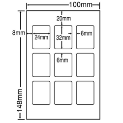 東洋印刷 SCJH24L [カラーインクジェット用光沢ラベル9面(はがき)(500シート)]