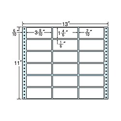 東洋印刷 MX13A [タックフォームラベル 13x11インチ 18面 500折]