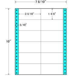 東洋印刷 MM7B [タックフォームラベル 7 8/10x10インチ 12面 1000折]