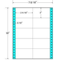 東洋印刷 MM7E [タックフォームラベル 7 8/10x10インチ 10面 1000折]