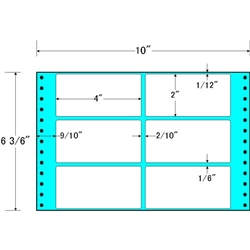 東洋印刷 MT10X [タックフォームラベル 10x6 3/6インチ 6面 1000折]