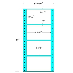 東洋印刷 MT5B [タックフォームラベル 5 9/10x12インチ 4面 1000折]