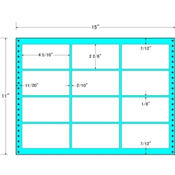 東洋印刷 MH15E [タックフォームラベル 15x11インチ 12面 500折]
