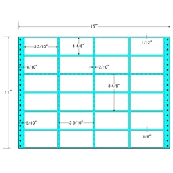 東洋印刷 MH15W [タックフォームラベル 15x11インチ 24面 500折]