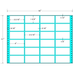 東洋印刷 MH15X [タックフォームラベル 15x11インチ 24面 500折]