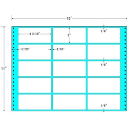 東洋印刷 MX15R [タックフォームラベル 15x11インチ 15面 500折]