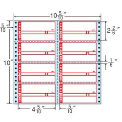 東洋印刷 M10CP [タックフォームラベル 10 5/10x10インチ 8面 500折]