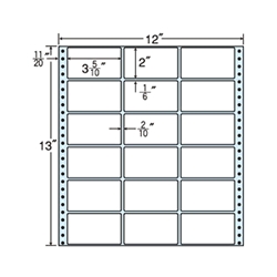 東洋印刷 MX12D [タックフォームラベル 12x13インチ 18面 500折]