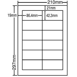 東洋印刷 LDW12PF [シートカットラベル A4 12面(500シート)]