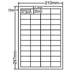 東洋印刷 LDW44CBF [シートカットラベル A4版 44面付(1ケース500シート)]