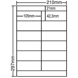 東洋印刷 LDZ12PF [シートカットラベル A4 12面(500シート)]