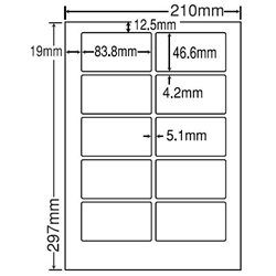 東洋印刷 LDW10MJF [シートカットラベル A4 10面(500シート)]