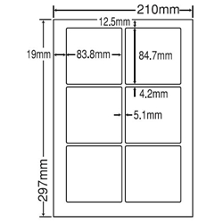 東洋印刷 LDW6GKF [シートカットラベル A4 6面(500シート)]