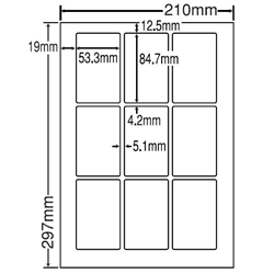 東洋印刷 LDW9GEF [シートカットラベル A4 9面(500シート)]