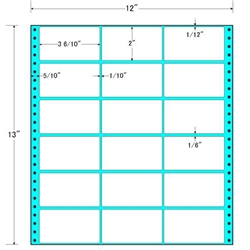 東洋印刷 M12A [タックフォームラベル 12x13インチ 18面 500折]