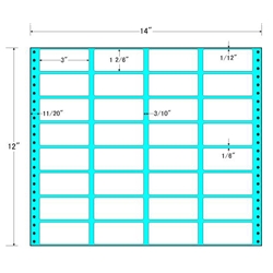 東洋印刷 MT14G [タックフォームラベル 14x12インチ 32面 500折]
