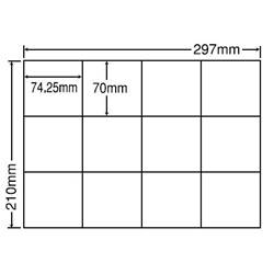 東洋印刷 C12SF [シートカットラベル A4 12面(500シート)]