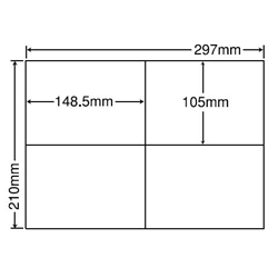 東洋印刷 C4IF [シートカットラベル A4版 4面付(1ケース500シート)]