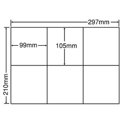 東洋印刷 C6GF [シートカットラベル A4 6面(500シート)]