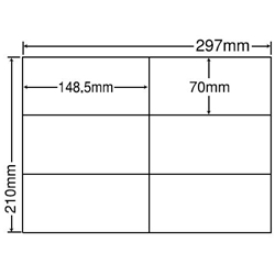 東洋印刷 C6IF [シートカットラベル A4 6面(500シート)]