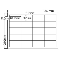 東洋印刷 CD20SF [シートカットラベル A4 20面(500シート)]