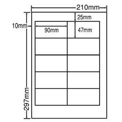 東洋印刷 CND210F [シートカットラベル A4 10面(500シート)]