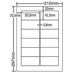 東洋印刷 FJA210F [シートカットラベル A4 12面(500シート)]