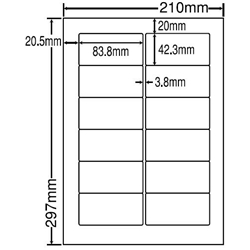 東洋印刷 FJA210FH [シートカットラベル A4 12面(500シート)]