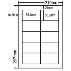 東洋印刷 LDW10MBF [シートカットラベル A4 10面(500シート)]