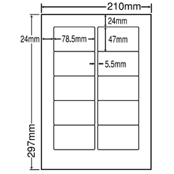 東洋印刷 LDW10MKF [シートカットラベル A4 10面(500シート)]