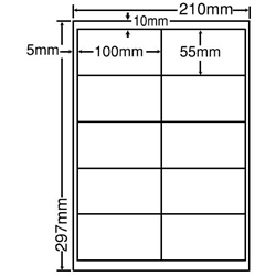 東洋印刷 LDW10MOF [シートカットラベル A4 10面(500シート)]