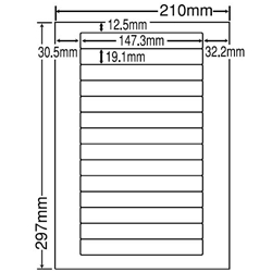 東洋印刷 LDW14LF [シートカットラベル A4 14面(500シート)]