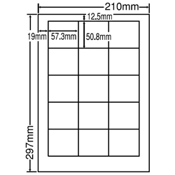 東洋印刷 LDW15MF [シートカットラベル A4 15面(500シート)]