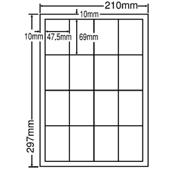 東洋印刷 LDW16SBF [シートカットラベル A4 16面(500シート)]