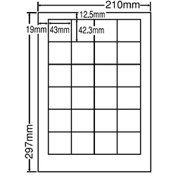 東洋印刷 LDW24PF [シートカットラベル A4 24面(500シート)]