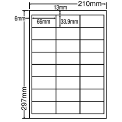 東洋印刷 LDW24UCF [シートカットラベル A4版 24面付(1ケース500シート)]