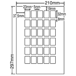 東洋印刷 LDW30PBF [シートカットラベル A4 30面(500シート)]