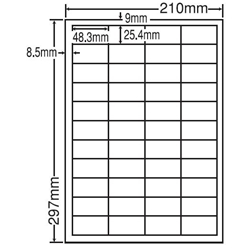 東洋印刷 LDW44CEH [シートカットラベル A4 44面(500シート)]