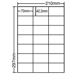 東洋印刷 LDZ21QBF [シートカットラベル A4 21面(500シート)]