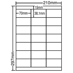 東洋印刷 LDZ21QCF [シートカットラベル A4 21面(500シート)]