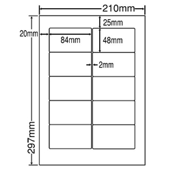 東洋印刷 MRA210F [シートカットラベル A4 10面(500シート)]