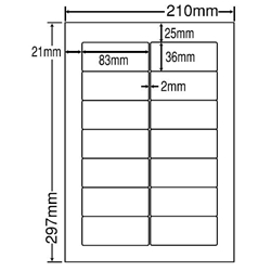 東洋印刷 RIG210FH [シートカットラベル A4 14面(500シート)]