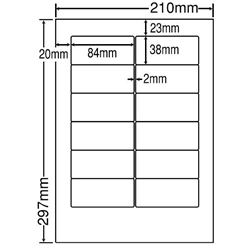 東洋印刷 SHA210F [シートカットラベル A4 12面(500シート)]