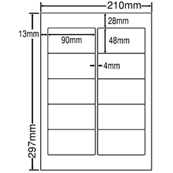 東洋印刷 SKB210F [シートカットラベル A4 10面(500シート)]