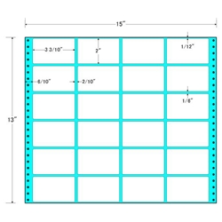 東洋印刷 M15S [タックフォームラベル 15x13インチ 24面 500折]