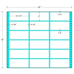 東洋印刷 MX15B [タックフォームラベル 15x13インチ 18面 500折]